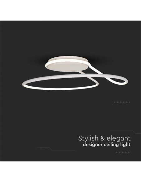 6997-Lampadario LED dal Design Moderno Rotondo  in Alluminio Colore Bianco К-7