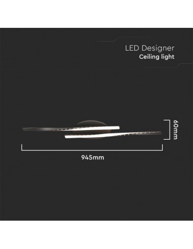 7001-Lampadario LED dal Design Moderno  Colore Nero xmm -2