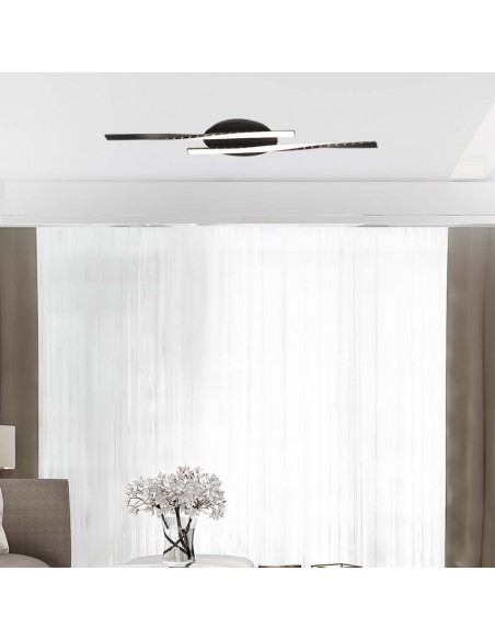 7001-Lampadario LED dal Design Moderno  Colore Nero xmm -3