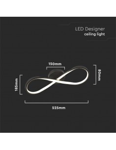 7002-Lampadario LED da Soffitto  dal Design Moderno Colore Nero -1 2