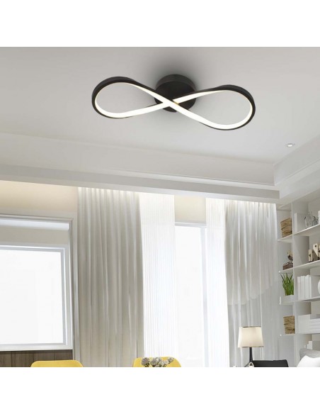 7002-Lampadario LED da Soffitto  dal Design Moderno Colore Nero -3