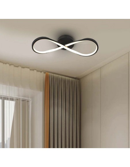 7002-Lampadario LED da Soffitto  dal Design Moderno Colore Nero -4