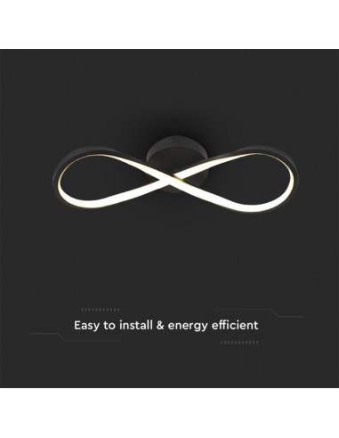 7002-Lampadario LED da Soffitto  dal Design Moderno Colore Nero -6