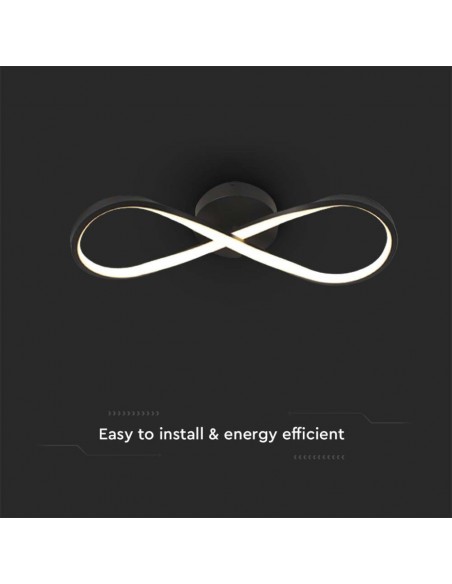 7002-Lampadario LED da Soffitto  dal Design Moderno Colore Nero -6