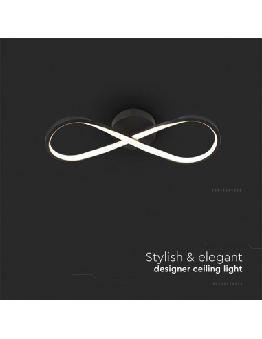 7002-Lampadario LED da Soffitto  dal Design Moderno Colore Nero -7