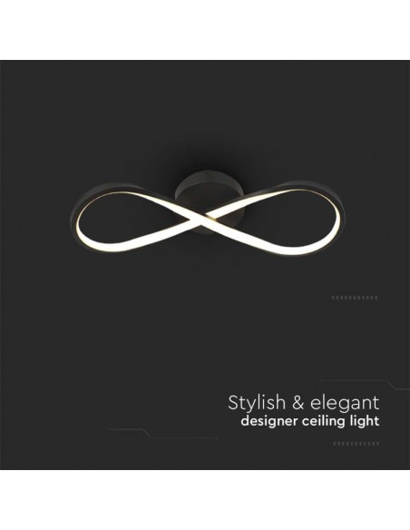 7002-Lampadario LED da Soffitto  dal Design Moderno Colore Nero -7