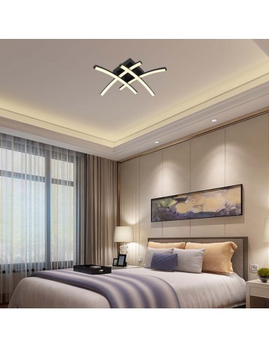 7003-Lampadario LED dal Design Moderno  Colore Nero xmm -3