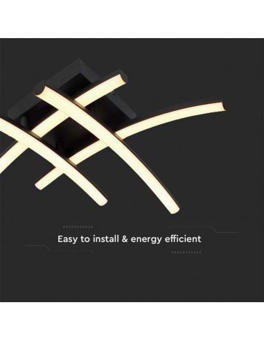 7003-Lampadario LED dal Design Moderno  Colore Nero xmm -6