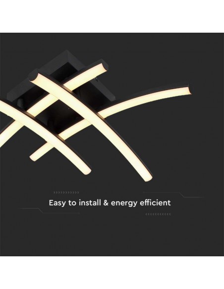 7003-Lampadario LED dal Design Moderno  Colore Nero xmm -6