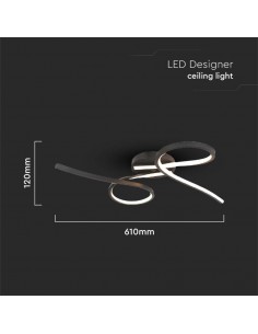 7004-Lampadario LED da Soffitto  dal Design Moderno Colore Nero -1 2