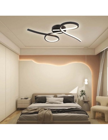 7004-Lampadario LED da Soffitto  dal Design Moderno Colore Nero -3