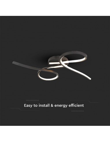 7004-Lampadario LED da Soffitto  dal Design Moderno Colore Nero -6