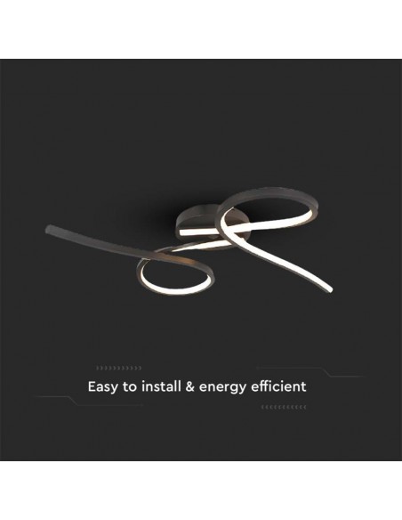 7004-Lampadario LED da Soffitto  dal Design Moderno Colore Nero -6