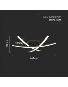 7005-Lampadario LED dal Design Moderno L  Colore Nero  -1 2