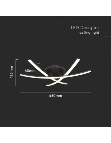 7005-Lampadario LED dal Design Moderno L  Colore Nero  -2