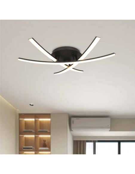 7005-Lampadario LED dal Design Moderno L  Colore Nero  -3