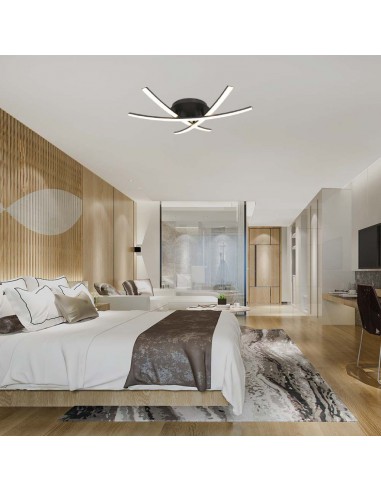 7005-Lampadario LED dal Design Moderno L  Colore Nero  -4