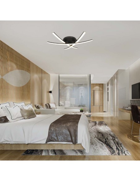 7005-Lampadario LED dal Design Moderno L  Colore Nero  -4