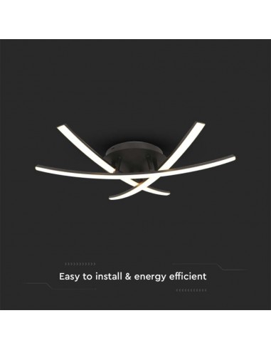 7005-Lampadario LED dal Design Moderno L  Colore Nero  -6