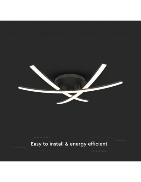 7005-Lampadario LED dal Design Moderno L  Colore Nero  -6