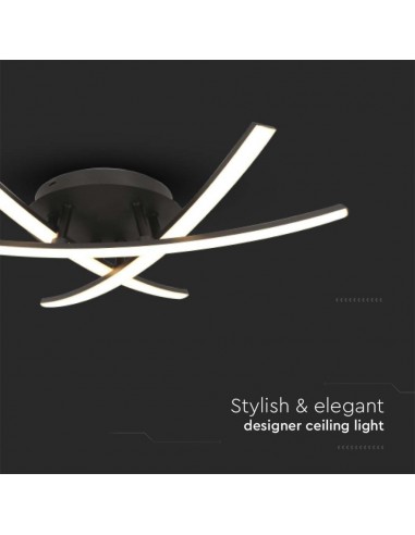 7005-Lampadario LED dal Design Moderno L  Colore Nero  -7