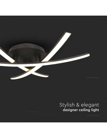 7005-Lampadario LED dal Design Moderno L  Colore Nero  -7