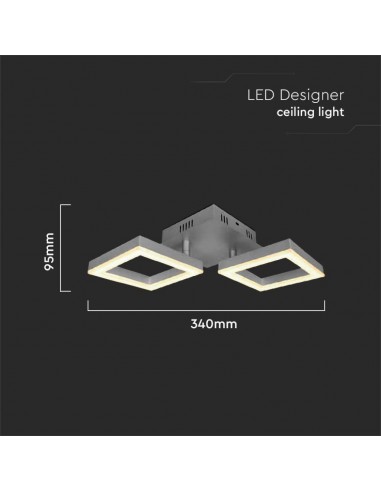 7006-Lampadario LED con  Cornici  in Metallo Colore Grigio К-2