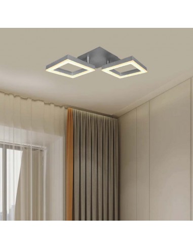 7006-Lampadario LED con  Cornici  in Metallo Colore Grigio К-4