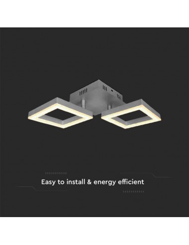 7006-Lampadario LED con  Cornici  in Metallo Colore Grigio К-6