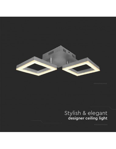 7006-Lampadario LED con  Cornici  in Metallo Colore Grigio К-7