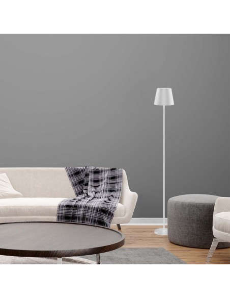 7007-Piantana LED  Colore Bianco in Alluminio con Touch Dimmerabile Altezza regolabile in  IP-4