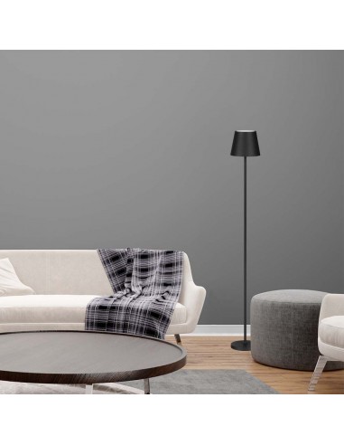 7009-Piantana LED  Colore Nero in Alluminio con Touch Dimmerabile Altezza regolabile in  IP-4