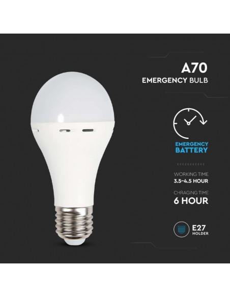 7010-Lampadina LED Utilizzabile Come Torcia E  A con Batteria da h -6