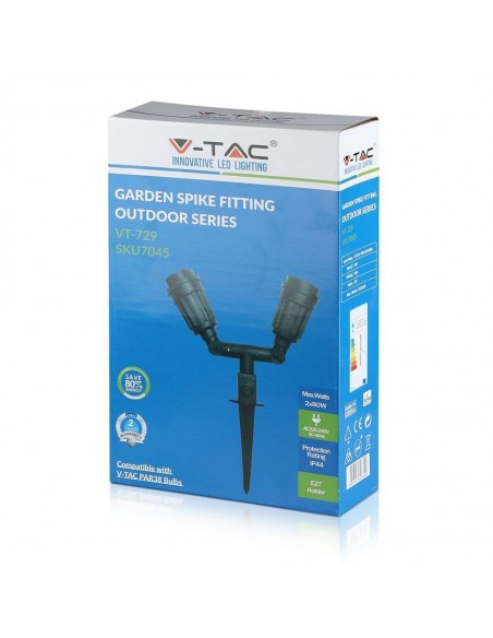 7045-Picchetto con Portalampada E Doppio IP-2