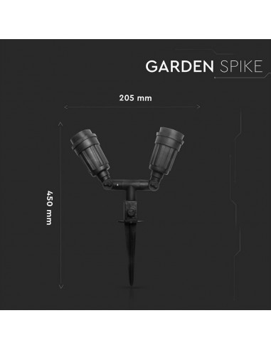 7045-Picchetto con Portalampada E Doppio IP-3