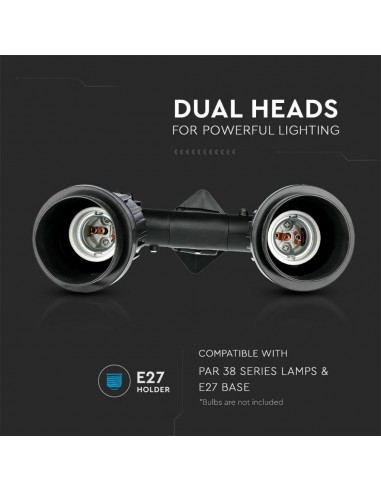 7045-Picchetto con Portalampada E Doppio IP-7