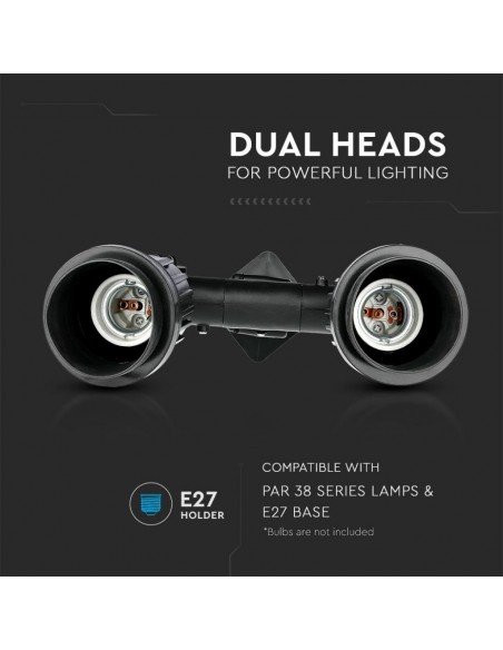 7045-Picchetto con Portalampada E Doppio IP-7