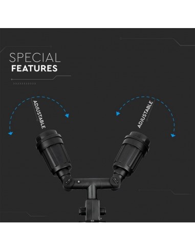 Picchetto con Portalampada E27 Doppio...