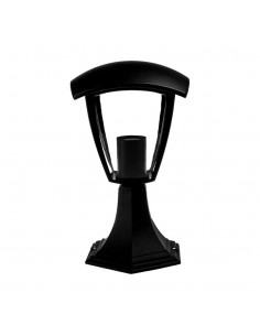 7057-Piantana LED da Giardino a Lanterna Fissaggio a Terra con Portalampada E Max  Colore Nero IP-1