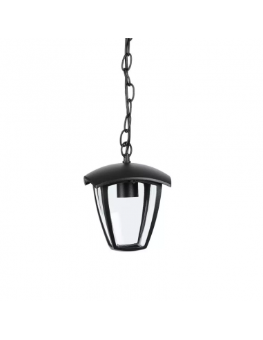 7058-Lampada LED da Soffitto a Lanterna con Portalampada E Max  Colore Nero l cm IP-5