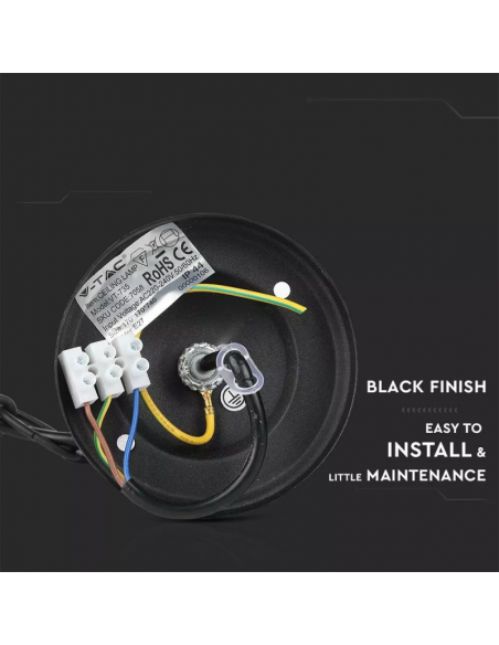 Lampada LED da Soffitto a Lanterna con Portalampada E27 (Max 60W) Nero l: 72cm IP44