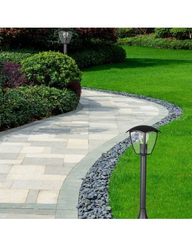 7059-Lampada LED da Terra a Lanterna con Portalampada E Max  Colore Nero hcm IP-4