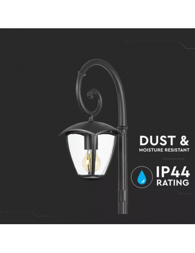 7060-Lampione LED con Portalampada E Max  Colore Nero h cm IP-7