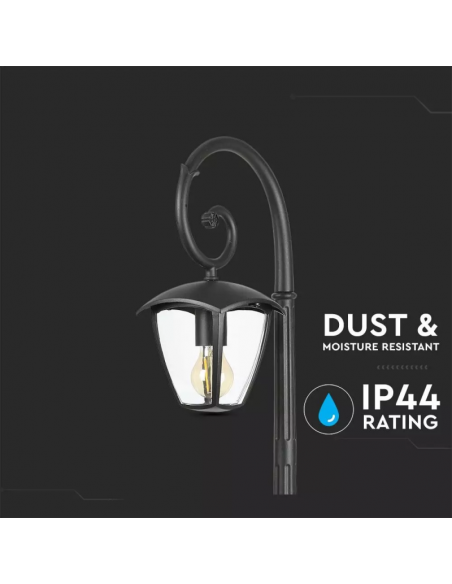 7060-Lampione LED con Portalampada E Max  Colore Nero h cm IP-7