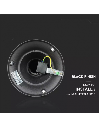 7061-Lampione LED con Portalampada E Max x Colore Nero h cm IP-6