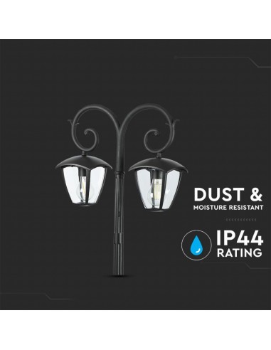 7061-Lampione LED con Portalampada E Max x Colore Nero h cm IP-7