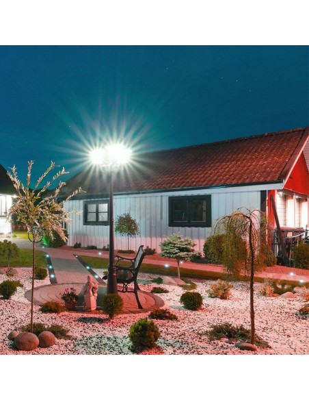 7063-Lampione LED con Portalampada E Max x Colore Nero h cm IP-3