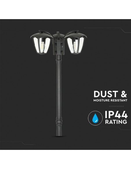 7063-Lampione LED con Portalampada E Max x Colore Nero h cm IP-7