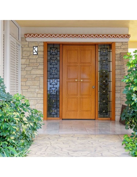 7064-Applique da Giardino con Portalampada E Max  Colore Nero Opaco IP-5