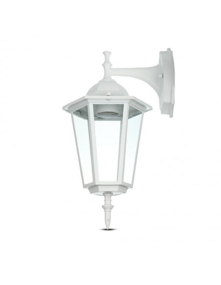 Lampada LED da Muro a Lanterna con Portalampada E27 (Max 60W) Attacco verso il basso Bianco IP44